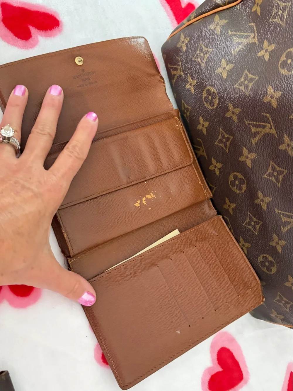 Louis Vuitton Monogram Canvas Trifold Wallet in Brown and Gold